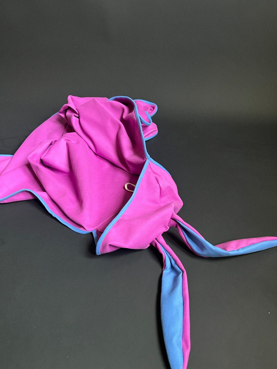 Microfiber Hooded Towel LILAC PINK with blue