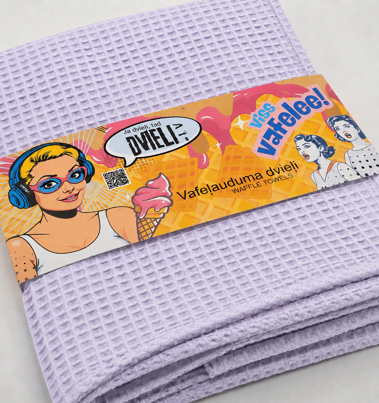 Waffle Fabric Towel / LAVENDER