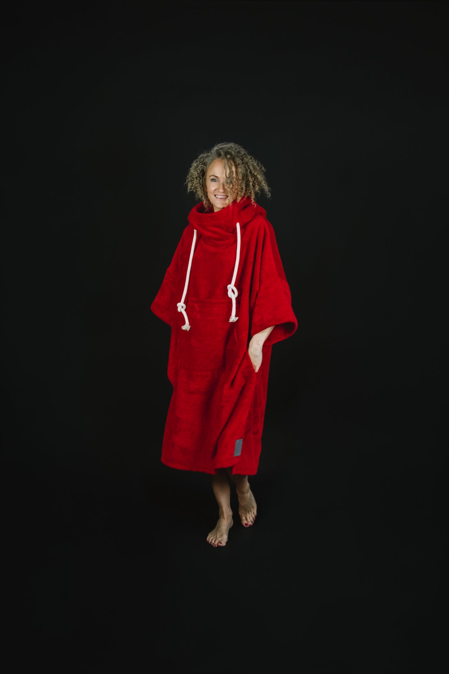 Pončo unisex – sarkans