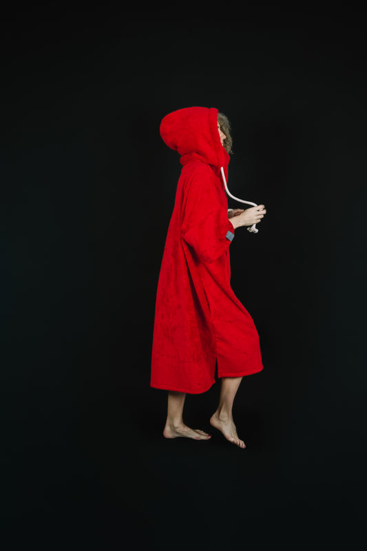 Pončo unisex – sarkans