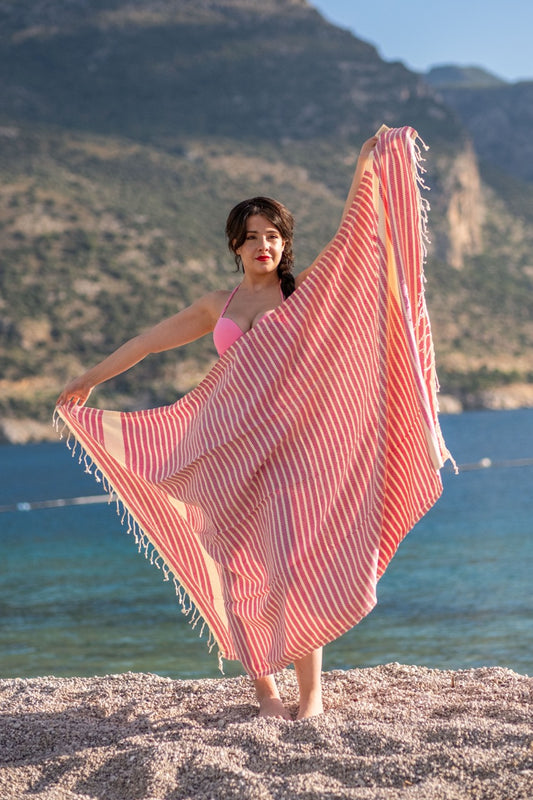 Beach Towel Marmara - pink