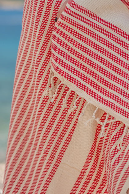 Beach Towel Marmara - red