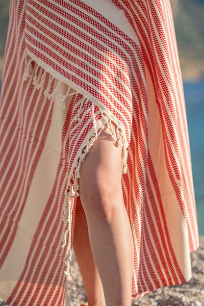 Beach Towel Marmara - red