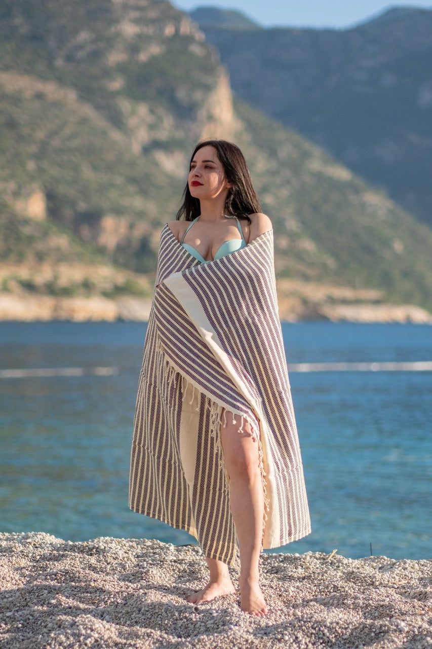 Beach Towel Marmara - black