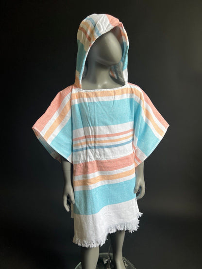 Пончо в полоску, детское, 80x60 см (2-6 лет)