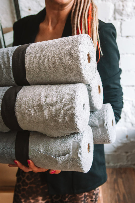 Tear-off microfiber towels on a roll, 50 pcs 30x30cm