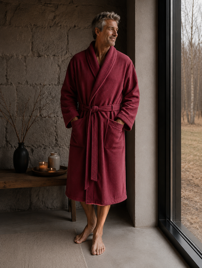 Vafeļu auduma halāts / BORDO