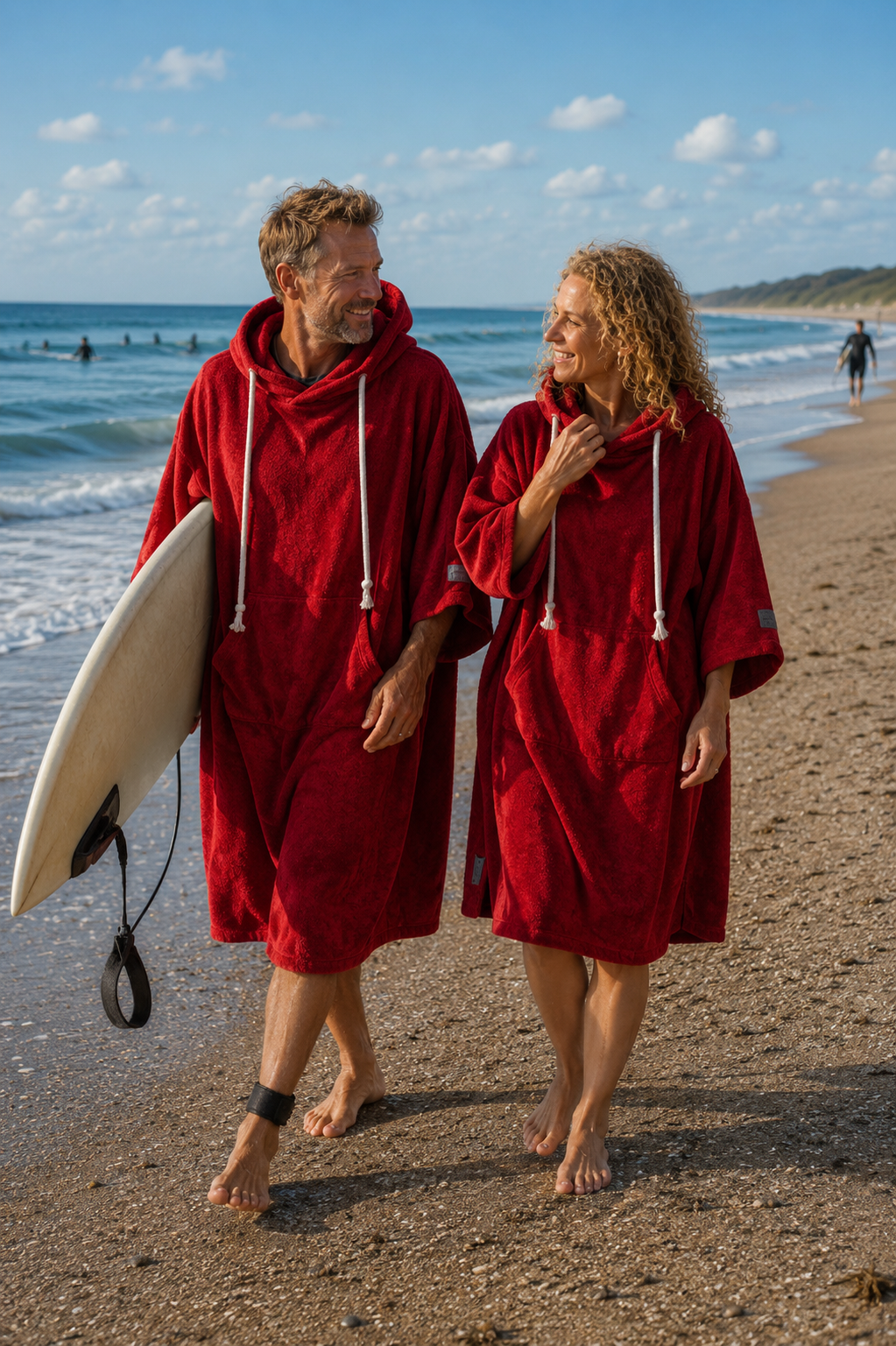 Pončo unisex – sarkans