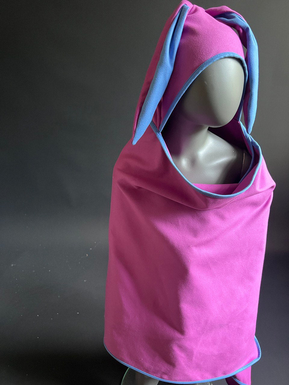 Microfiber Hooded Towel LILAC PINK with blue