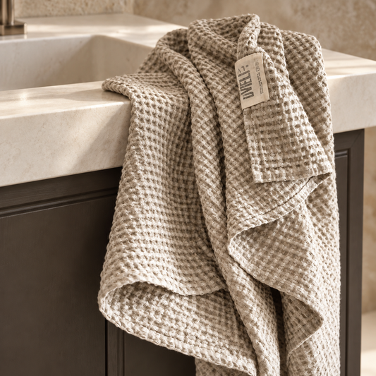 Linen sauna towel / 5 sizes / BROWN