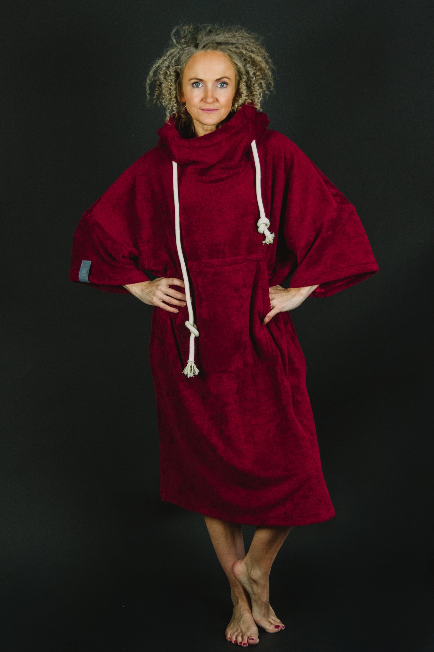 Pončo unisex – bordo