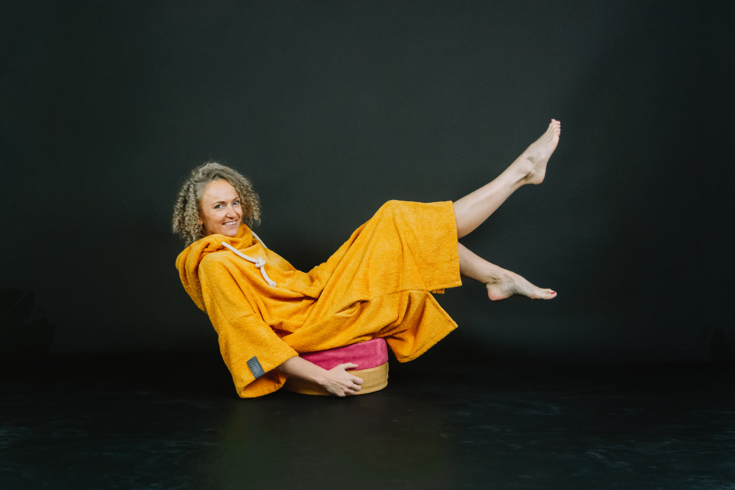 Unisex poncho - yellow