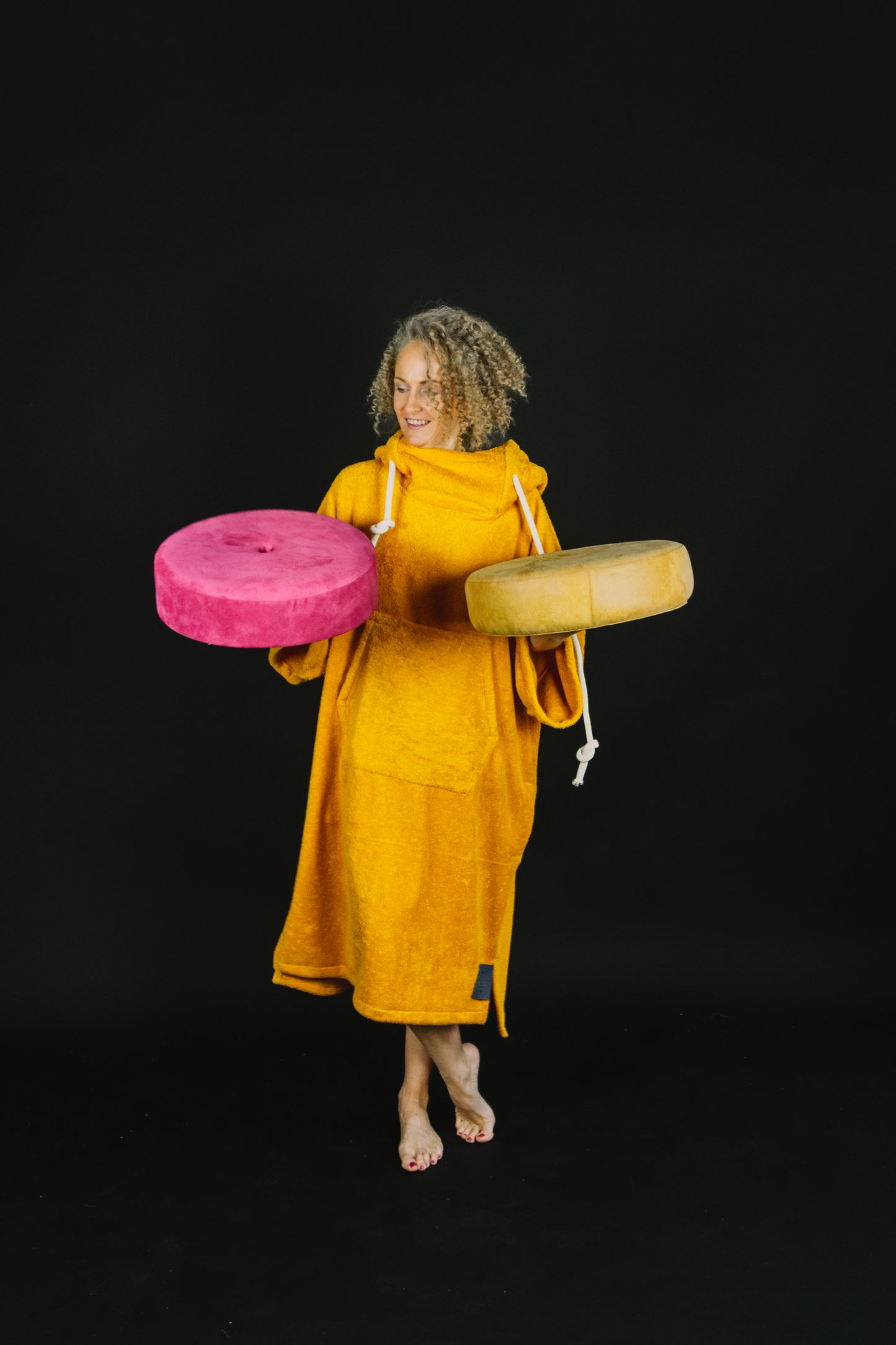 Unisex poncho - yellow