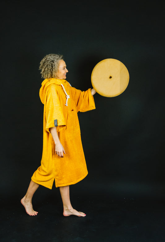 Unisex poncho - yellow