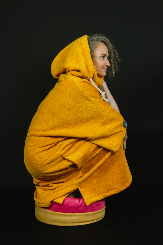 Unisex poncho - yellow