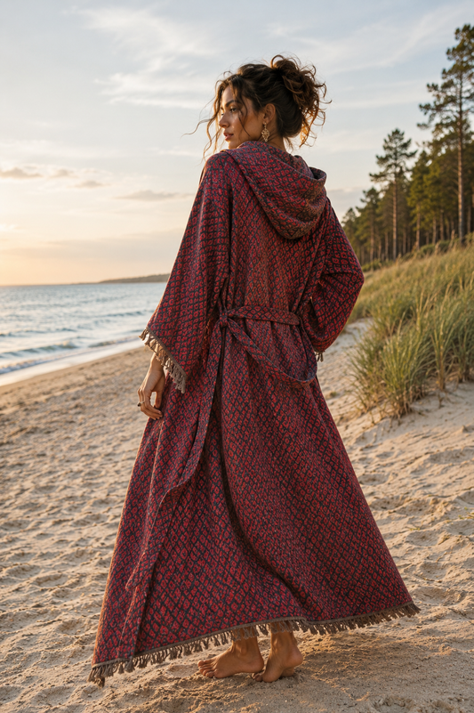 Cotton Bathrobe / RED