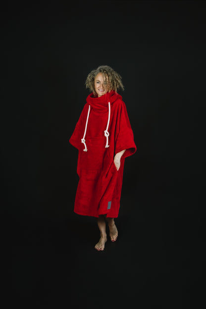 Pončo unisex – sarkans